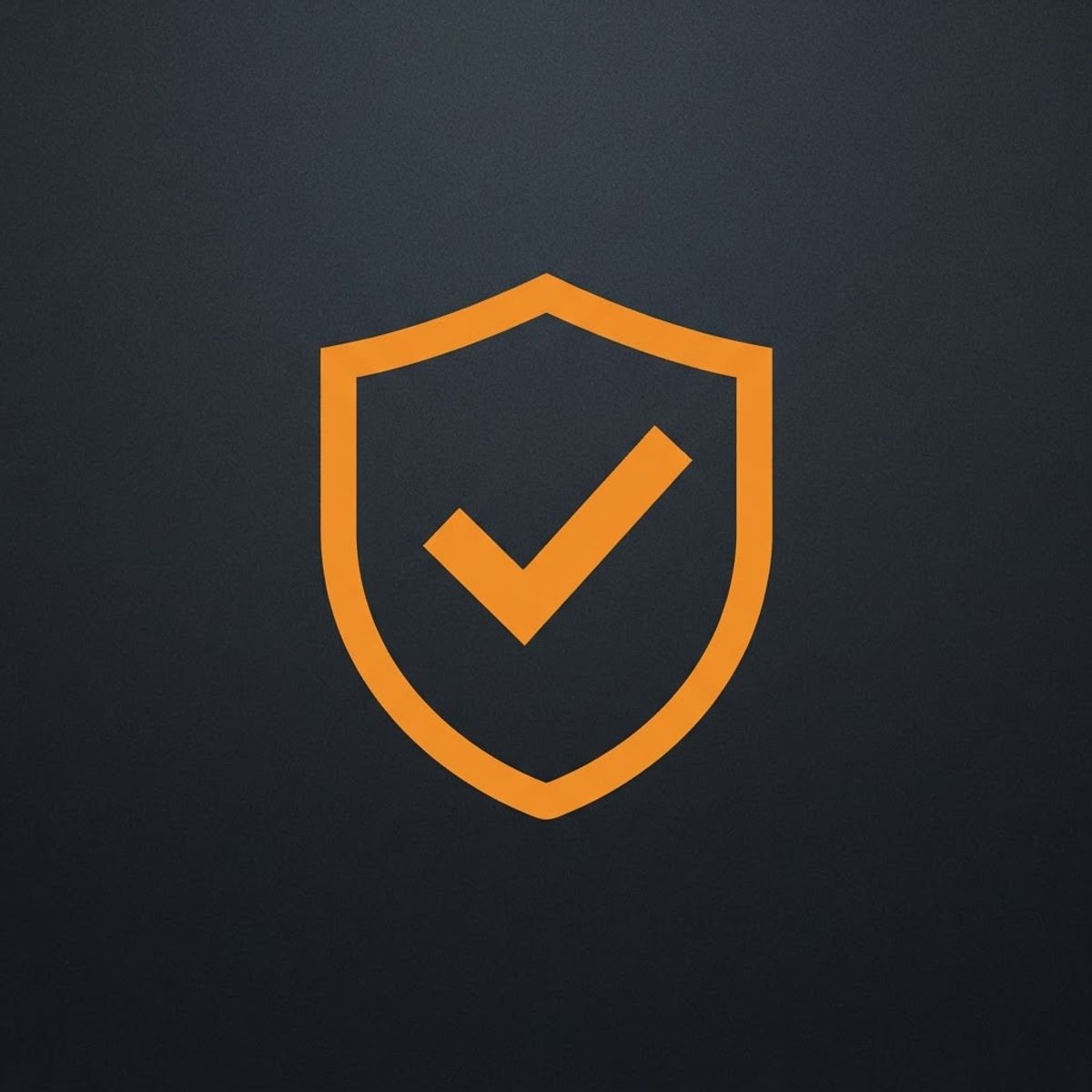 Shield security badge with checkmark icon